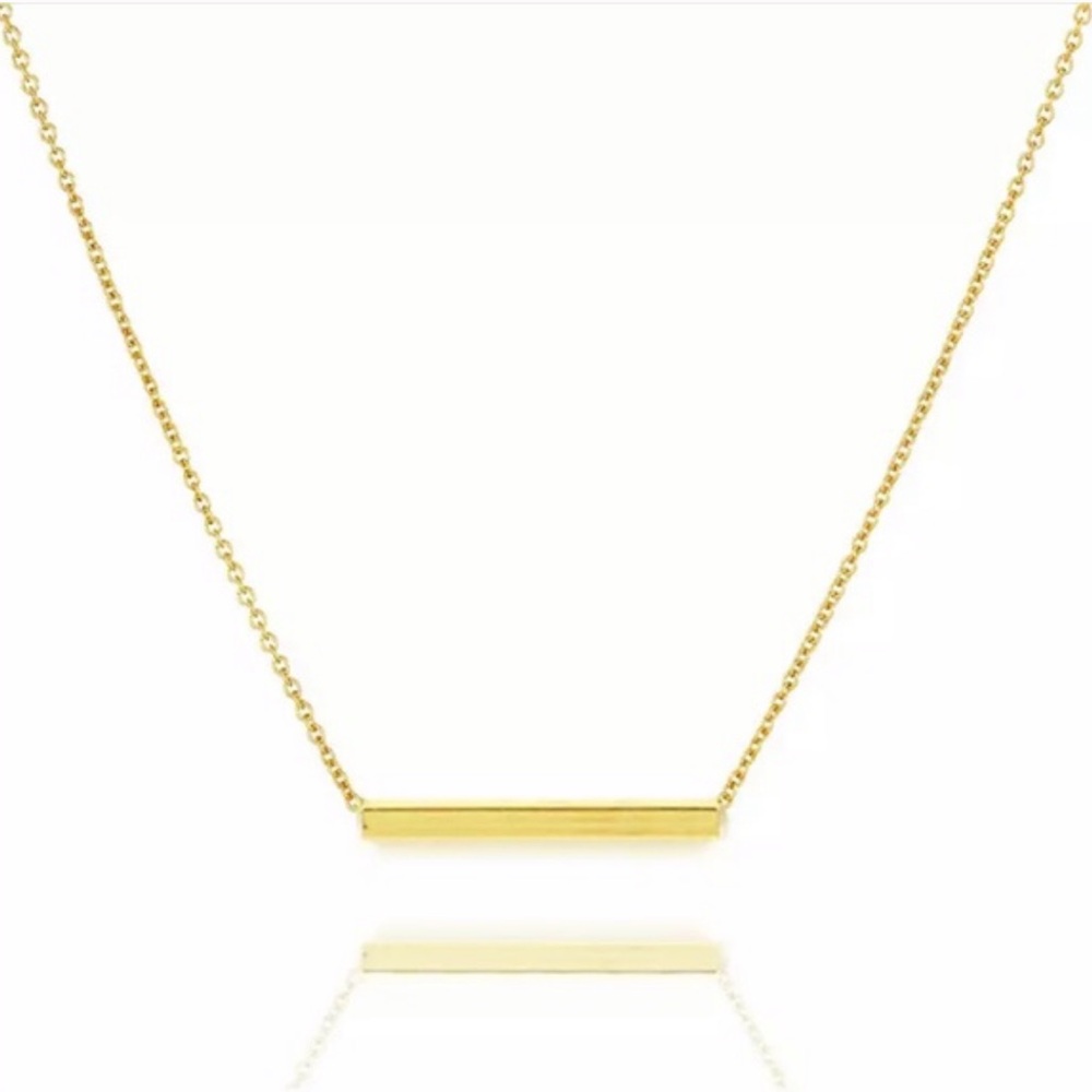BaubleBar Gold-Plated Bar Necklace